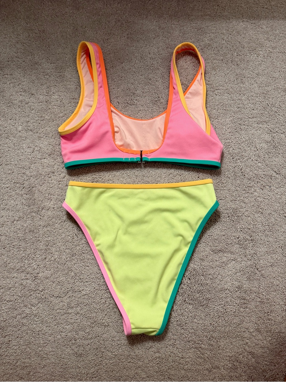 Neon Colorblock Bikini Set - Picture 2 of 2
